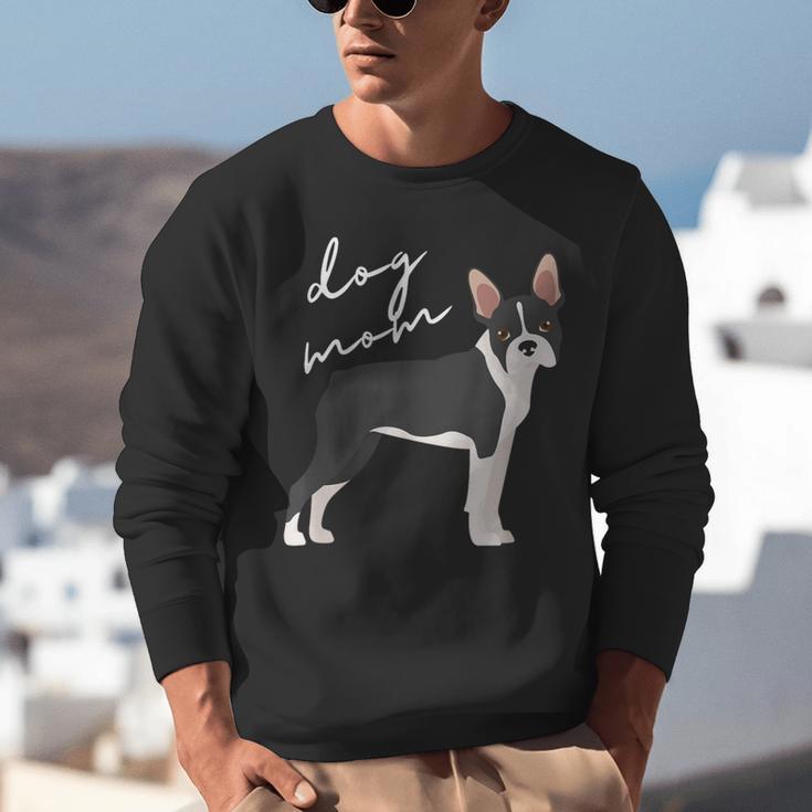Boston Terrier Dog Mom Woman Women Unisex Sweatshirt, Boston Terrier Mom Sweatshirts, funny gift