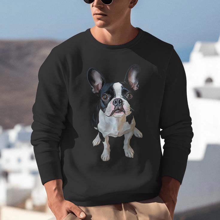 Boston Terrier Dog Motif Pet Art Boston Terrier Men Women Kids Unisex Sweatshirt, funny gift