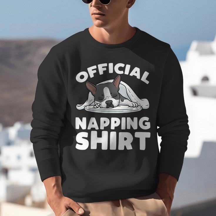 Boston Terrier Dog Official Sleeping Shirt Men Women Kids Unisex Sweatshirt, funny gift