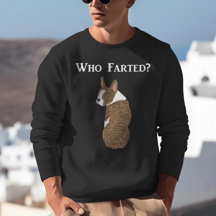 Boston Terrier Who Farted Unisex Sweatshirt, funny gift