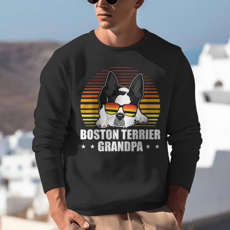 Boston Terrier Grandpa Dog Owner Boston Terrier Unisex Sweatshirt, funny gift