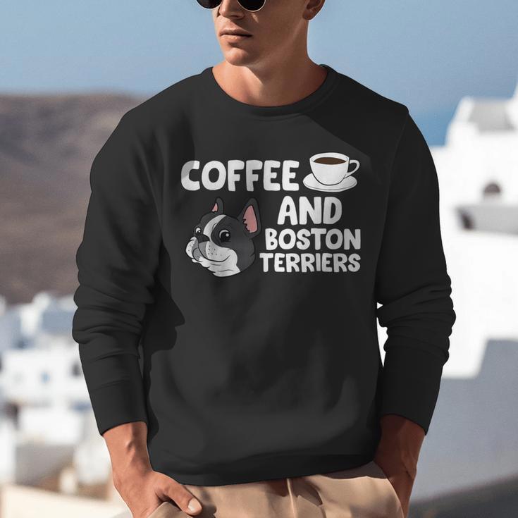 Boston Terrier Lover Coffee And Boston Terriers Unisex Sweatshirt, funny gift