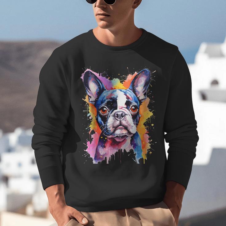 Boston Terrier Lover Pop Art Color Boston Terrier Dog For Men Women Girls Kids Unisex Sweatshirt, funny gift