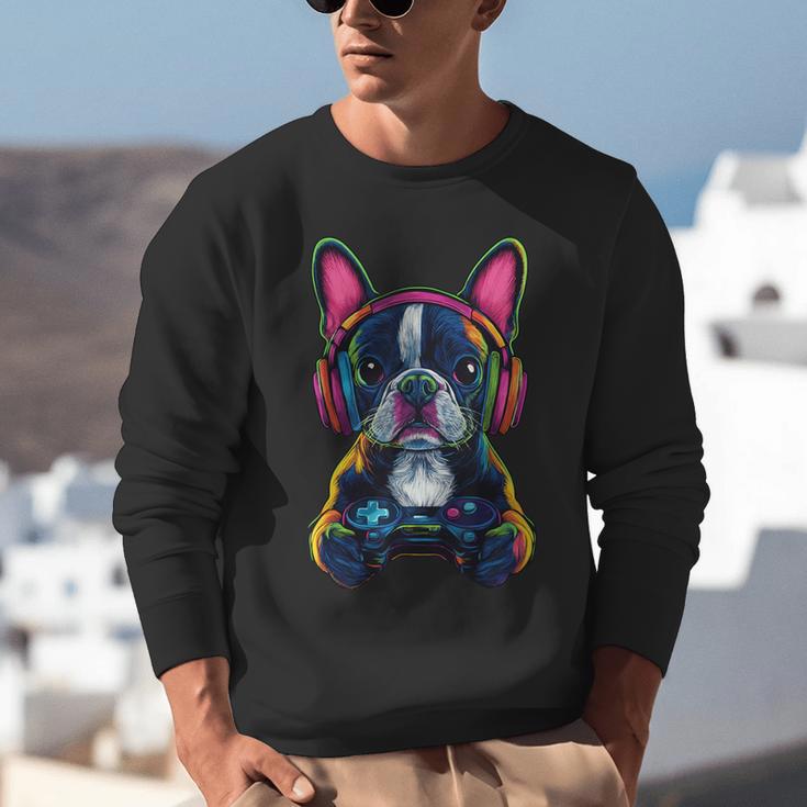 Boston Terrier Lovers Gaming Headphones Boston Terrier Unisex Sweatshirt, funny gift