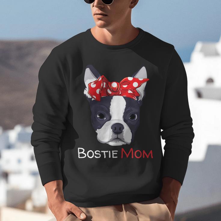 Boston Terrier Mom Bostie Women Girls Unisex Sweatshirt, Boston Terrier Mom Sweatshirts, funny gift