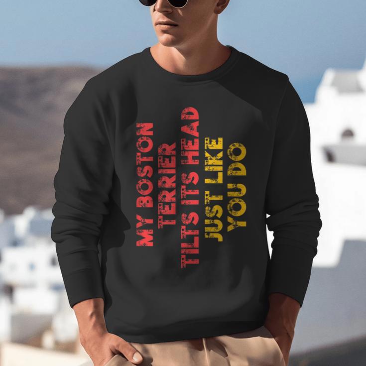 Boston Terrier Mom Dad Dog Lover Owner Women Men Unisex Sweatshirt, Boston Terrier Mom Sweatshirts, Boston Terrier Dad Sweatshirts, funny gift