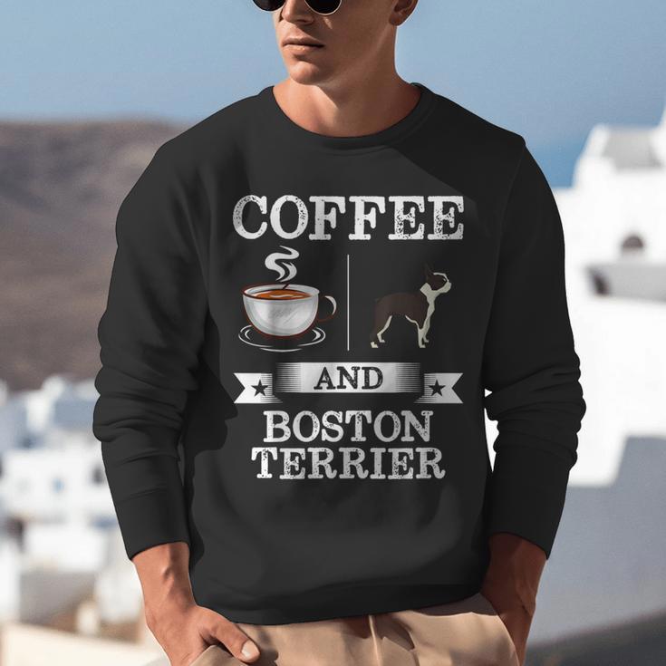 Boston Terrier Shirt Coffee And Boston Terrier Cute Dog For Men Women Girls Kids Unisex Sweatshirt, funny gift