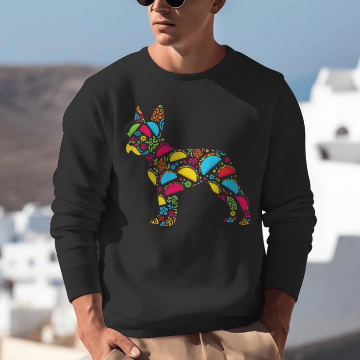 Boston Terrier Tacos Mexican Cinco De Mayo Taco Unisex Sweatshirt, funny gift