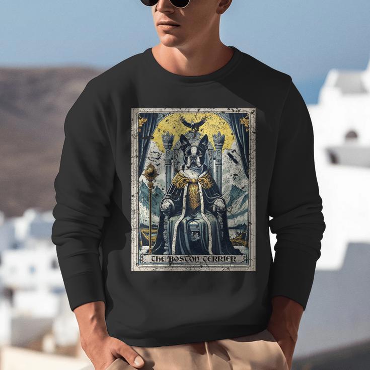 Boston Terrier Tarot Card Dog Unisex Sweatshirt, Boston Terrier Tarot Sweatshirts, funny gift
