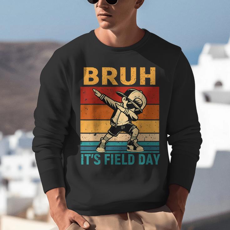 Bruh It's Field Day Teacher Happy Field Day Dabbing Boy Unisex Sweatshirt, funny gift