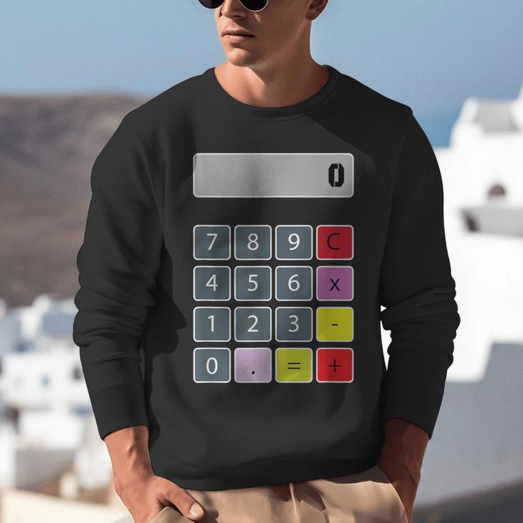 Calculator Math Teacher Halloween Costumes Women Men Adults Unisex Sweatshirt, funny gift