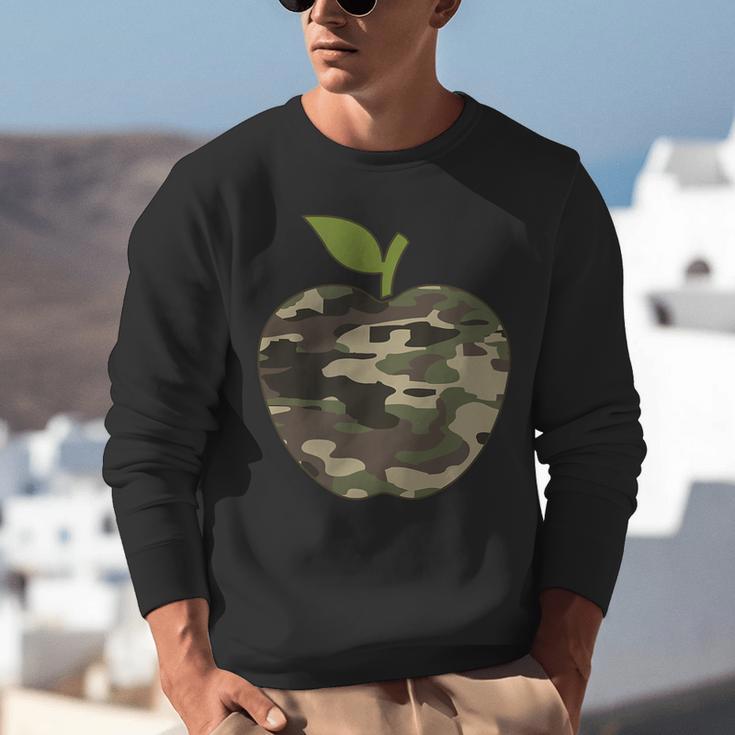 Camo Apple Camouflage Clothing School Student Camo Teacher Men Women Kids Unisex Sweatshirt, funny gift Camo Apple Camouflage Clothing School Student Camo Teacher Men Women Kids Unisex Sweatshirt, funny gift