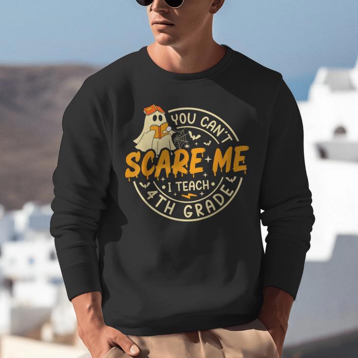 You Can't Scare Me I Teach 4th Grade Teacher Halloween Ghost Unisex Sweatshirt, 4th Grade Teacher Sweatshirts, funny gift