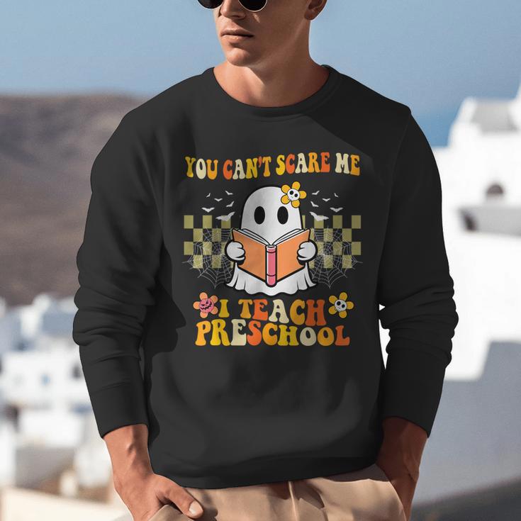 You Can't Scare Me I Teach Preschool Ghost Halloween Teacher Unisex Sweatshirt, funny gift You Can't Scare Me I Teach Preschool Ghost Halloween Teacher Unisex Sweatshirt, funny gift