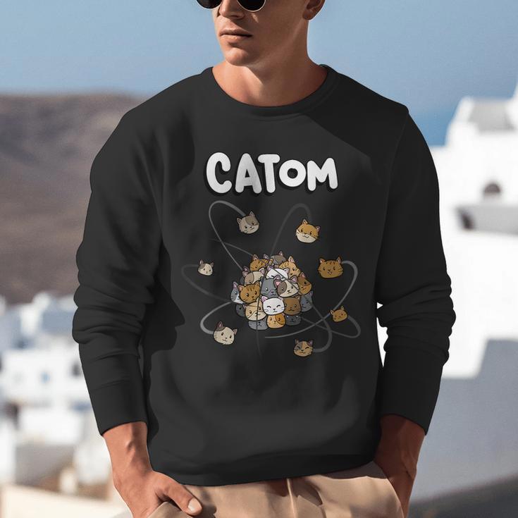 Catom Science Teacher Chemistry Lover Physics School Cat Unisex Sweatshirt, Science Teacher Sweatshirts, funny gift