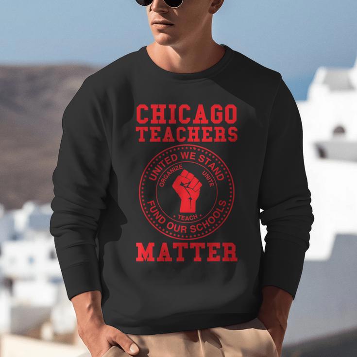 Chicago Teachers Matter Support Union Education Red For Ed Unisex Sweatshirt, funny gift