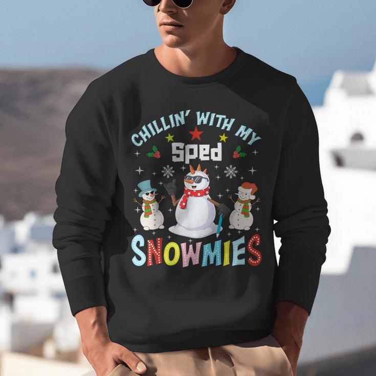 Chillin With My Sped Snowmies Teacher Student Christmas Unisex Sweatshirt, funny gift Chillin With My Sped Snowmies Teacher Student Christmas Unisex Sweatshirt, funny gift