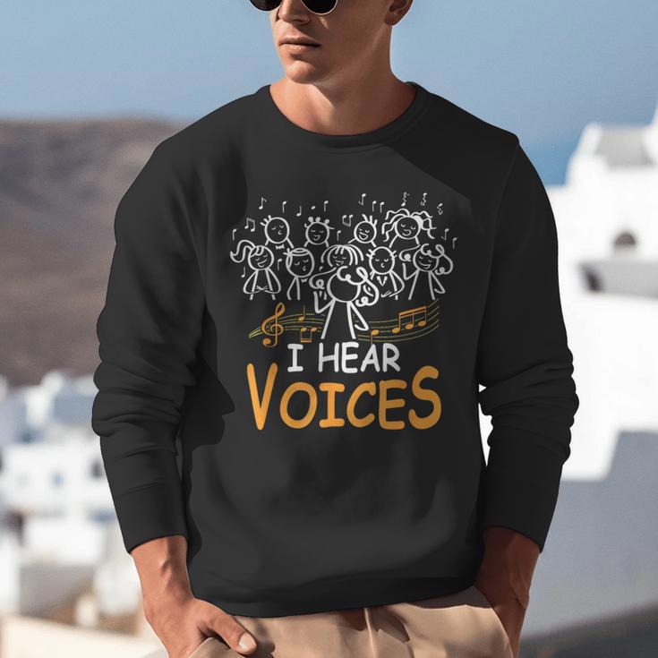 Choir Teacher I Hear Voices Chorister Church Choral Music Unisex Sweatshirt, funny gift