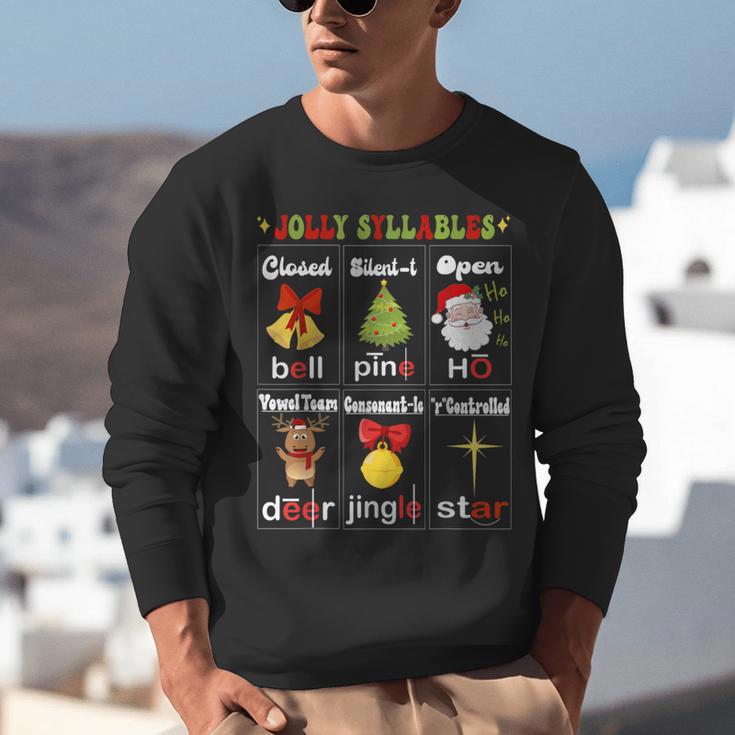 Christmas Reading Teacher Syllable Types Reading Teacher Unisex Sweatshirt, funny gift Christmas Reading Teacher Syllable Types Reading Teacher Unisex Sweatshirt, funny gift