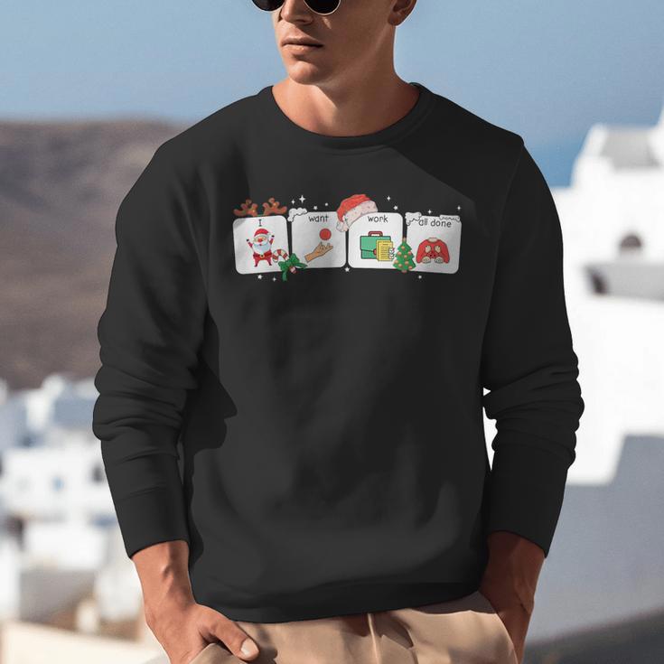Christmas Santa Special Education SPED Teacher Xmas PJ Unisex Sweatshirt, funny gift