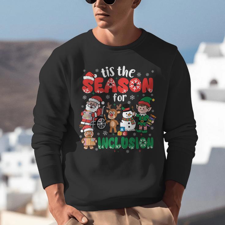 Christmas Sped Teacher Tis The Season For Inclusion Women Unisex Sweatshirt, funny gift