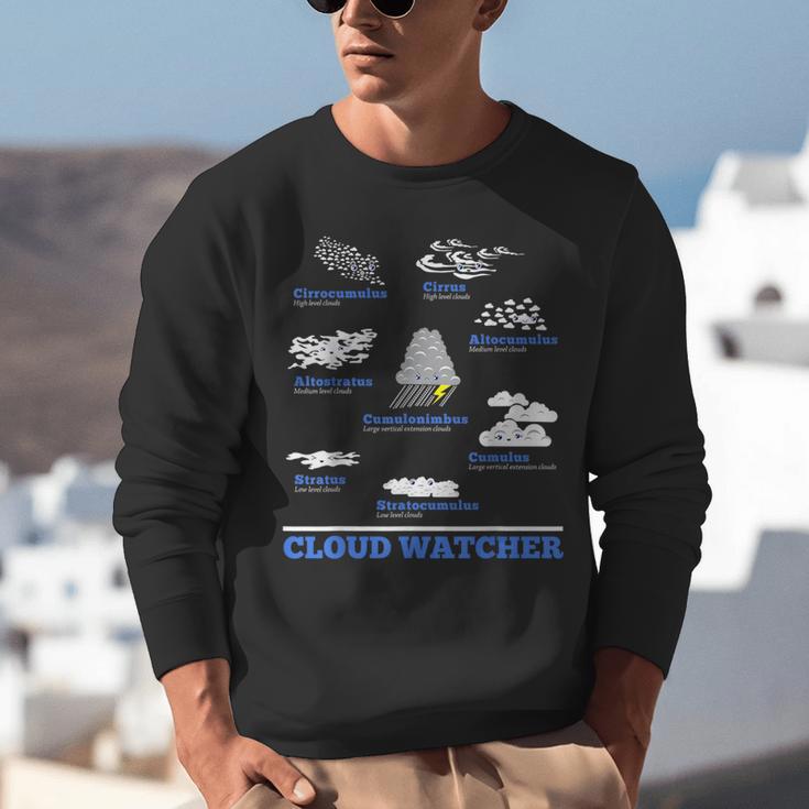 Cloud Watcher Cloud Types Science Student Teacher Cute Faces Unisex Sweatshirt, Science Teacher Sweatshirts, funny gift Cloud Watcher Cloud Types Science Student Teacher Cute Faces Unisex Sweatshirt, Science Teacher Sweatshirts, funny gift