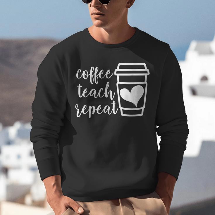 Coffee Teach Repeat Women's Misses Plus Size Teacher Unisex Sweatshirt, funny gift Coffee Teach Repeat Women's Misses Plus Size Teacher Unisex Sweatshirt, funny gift