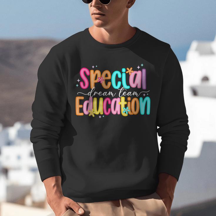 Color Special Education Squad Groovy Dream Team SPED Teacher Unisex Sweatshirt, Groovy Teacher Sweatshirts, funny gift Color Special Education Squad Groovy Dream Team SPED Teacher Unisex Sweatshirt, Groovy Teacher Sweatshirts, funny gift
