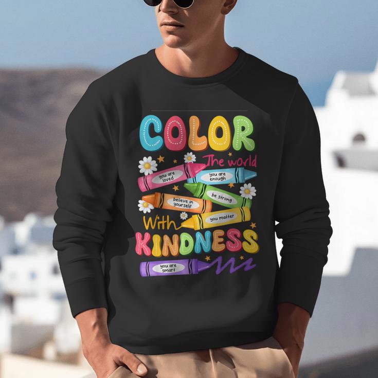 Color The World With Kindness Teachers Back To School Unisex Sweatshirt, funny gift Color The World With Kindness Teachers Back To School Unisex Sweatshirt, funny gift