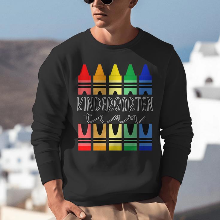 Colorful Crayon Kindergarten Team Tee For Teachers Students Men Women Kids Unisex Sweatshirt, funny gift Colorful Crayon Kindergarten Team Tee For Teachers Students Men Women Kids Unisex Sweatshirt, funny gift