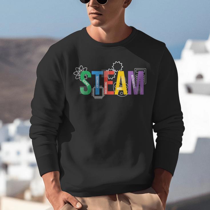 Colorful Steam Letters For Steam Program Teacher And Student Unisex Sweatshirt, funny gift Colorful Steam Letters For Steam Program Teacher And Student Unisex Sweatshirt, funny gift