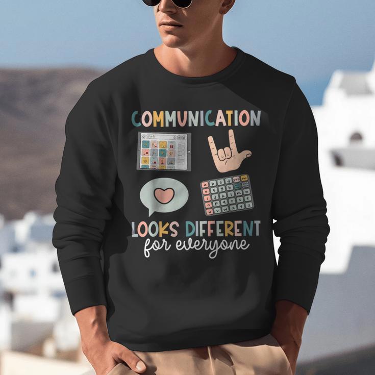 Communication Looks Different For Everyone SPED Teacher ASD Unisex Sweatshirt, funny gift Communication Looks Different For Everyone SPED Teacher ASD Unisex Sweatshirt, funny gift