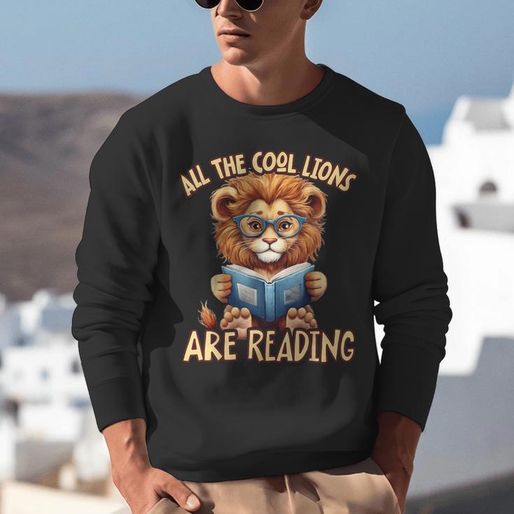 All The Cool Lions Are Reading Lion Teacher Men Women Kids Unisex Sweatshirt, funny gift All The Cool Lions Are Reading Lion Teacher Men Women Kids Unisex Sweatshirt, funny gift
