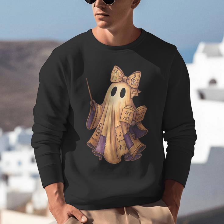 Coquette Music Note Patchwork Ghost Music Teacher Halloween Unisex Sweatshirt, funny gift Coquette Music Note Patchwork Ghost Music Teacher Halloween Unisex Sweatshirt, funny gift