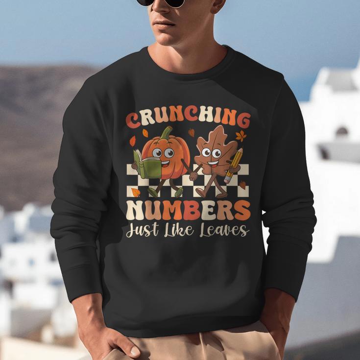 Crunching Numbers Just Like Leaves Pumpkin Fall Teacher Unisex Sweatshirt, funny gift Crunching Numbers Just Like Leaves Pumpkin Fall Teacher Unisex Sweatshirt, funny gift
