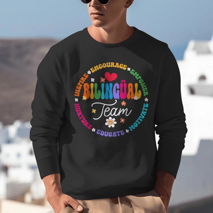 Cultivando Bilingues Dual Language Bilingual Team Teacher Unisex Sweatshirt, funny gift
