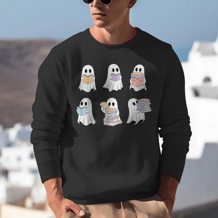 Cute Boo Ghost Reading Books Halloween Librarian Teacher Kid Unisex Sweatshirt, funny gift Cute Boo Ghost Reading Books Halloween Librarian Teacher Kid Unisex Sweatshirt, funny gift