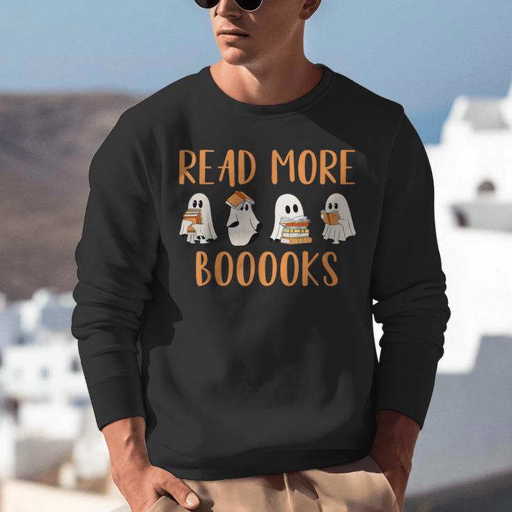 Cute Booooks Ghost Read More Books Teacher Halloween Unisex Sweatshirt, funny gift