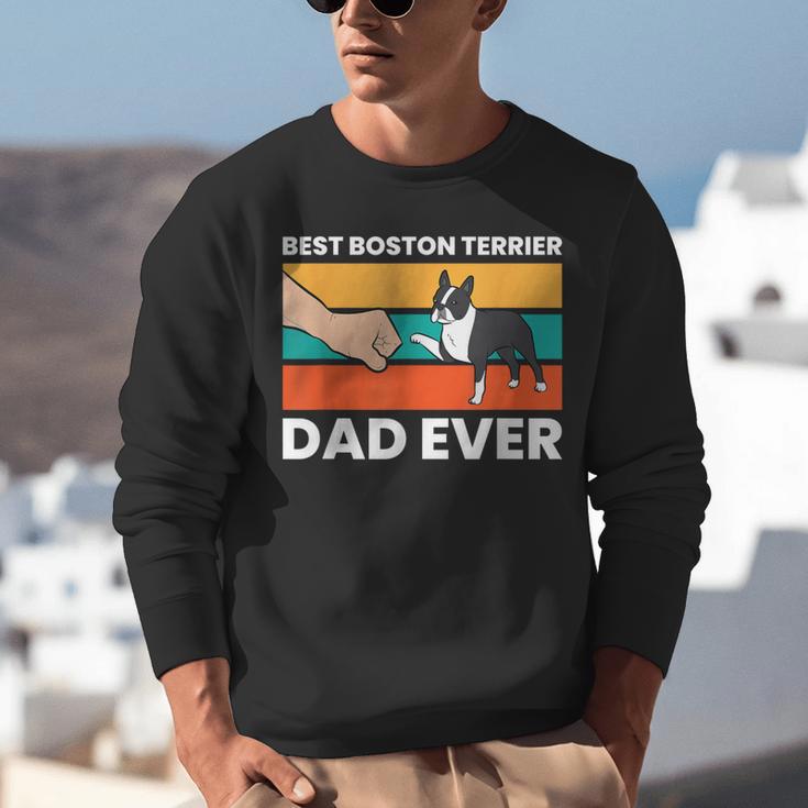 Cute Boston Terrier Best Boston Terrier Dad Ever Unisex Sweatshirt, Boston Terrier Dad Sweatshirts, funny gift