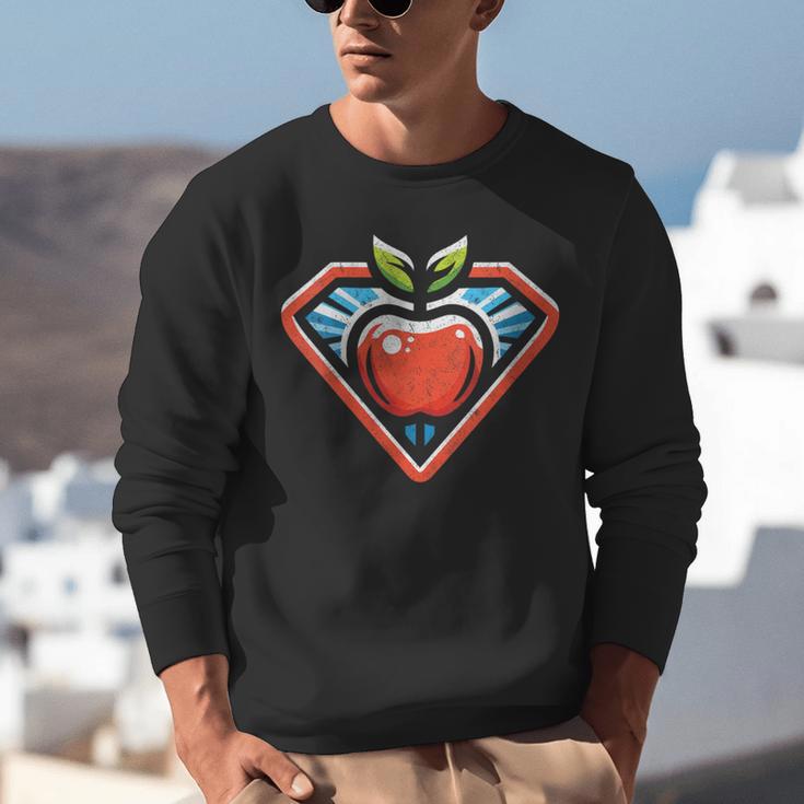 Cute Distressed Super Teacher Superhero Apple Unisex Sweatshirt, Super Teacher Sweatshirts, funny gift Cute Distressed Super Teacher Superhero Apple Unisex Sweatshirt, Super Teacher Sweatshirts, funny gift