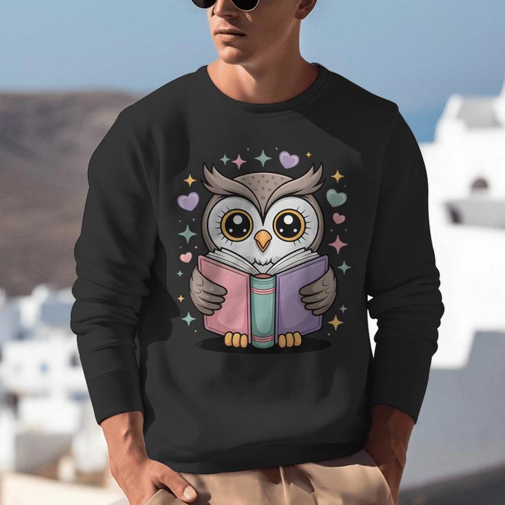 Cute Reading Owl Book Lover Teacher Librarian Bookworm Unisex Sweatshirt, funny gift Cute Reading Owl Book Lover Teacher Librarian Bookworm Unisex Sweatshirt, funny gift