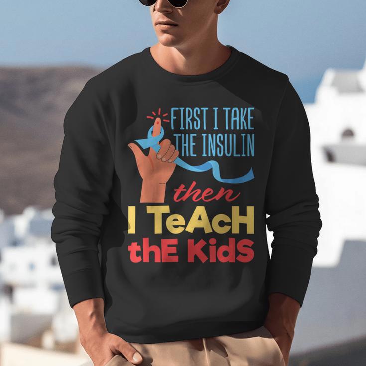 Diabetic Teacher Diabetes Awareness Insulin Blue Ribbon Unisex Sweatshirt, funny gift Diabetic Teacher Diabetes Awareness Insulin Blue Ribbon Unisex Sweatshirt, funny gift