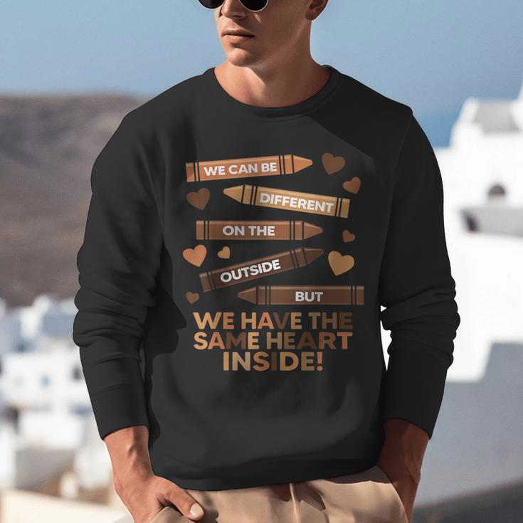 We Can Be Different On The Outside Melanin Teacher Men Women Kids Unisex Sweatshirt, funny gift We Can Be Different On The Outside Melanin Teacher Men Women Kids Unisex Sweatshirt, funny gift