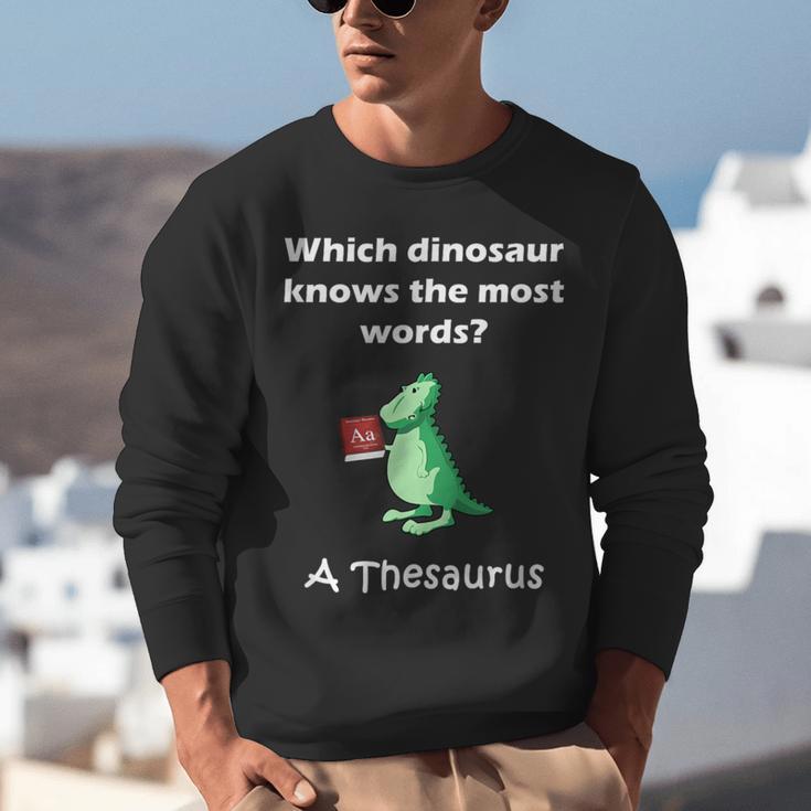 Dinosaur Thesaurus Grammar Joke Teacher Unisex Sweatshirt, funny gift Dinosaur Thesaurus Grammar Joke Teacher Unisex Sweatshirt, funny gift