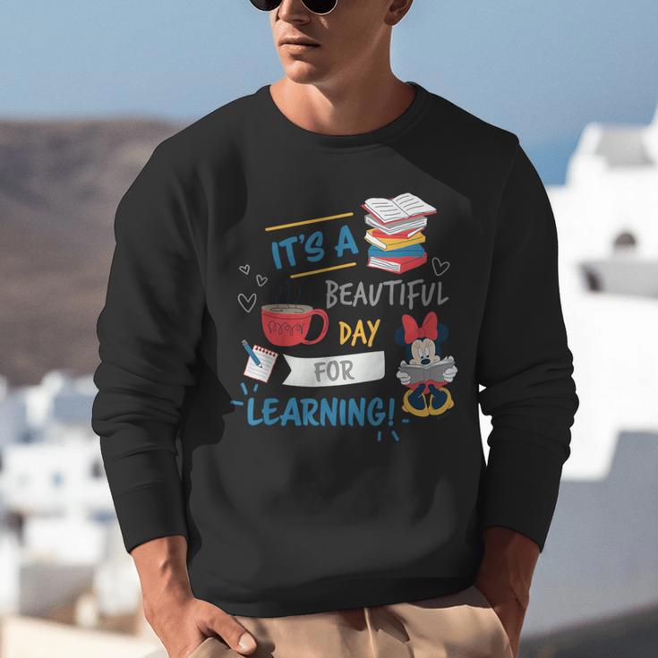 Disney Minnie Mouse Beautiful Day For Learning Teacher's Day Unisex Sweatshirt, funny gift Disney Minnie Mouse Beautiful Day For Learning Teacher's Day Unisex Sweatshirt, funny gift