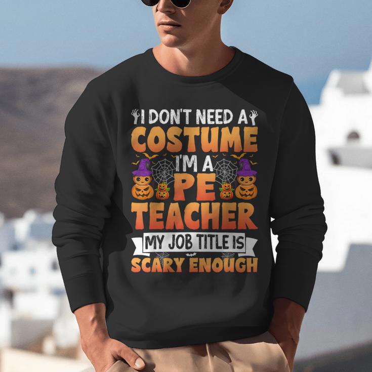 I Don't Need a Costume I'm a Pe Teacher Retro Halloween Unisex Sweatshirt, Pe Teacher Sweatshirts, funny gift