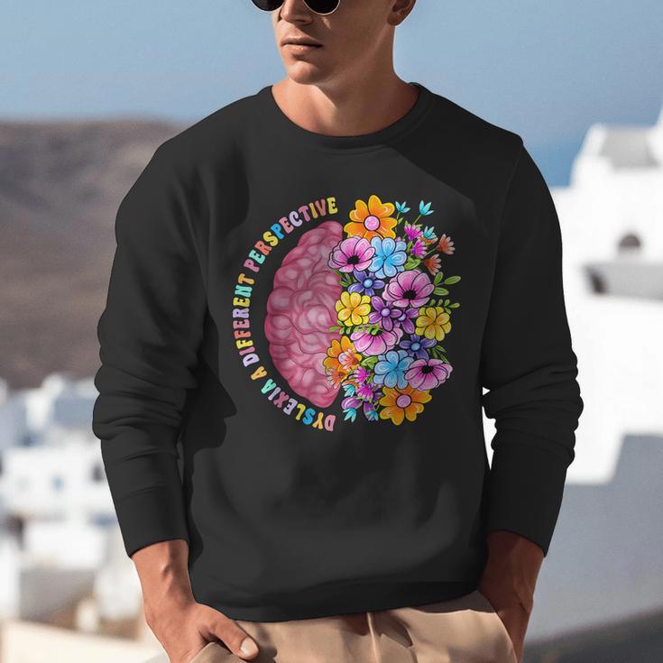 Dyslexia Different Perspective Reading Brain Floral Teacher Unisex Sweatshirt, funny gift Dyslexia Different Perspective Reading Brain Floral Teacher Unisex Sweatshirt, funny gift
