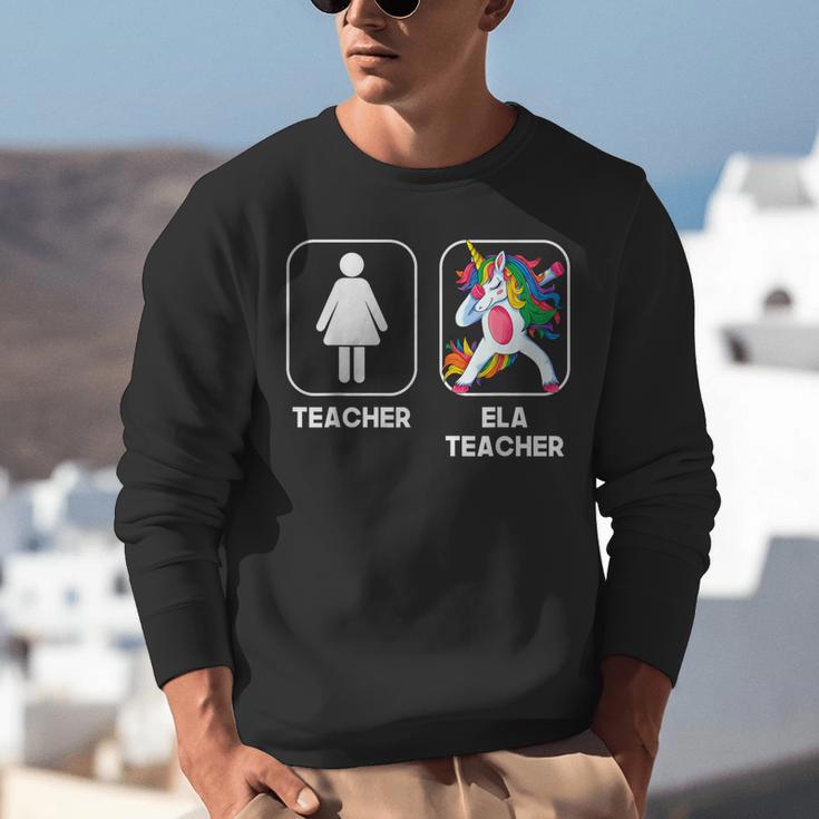 ELA Teacher Dabbing Unicorn Teacher Women Unisex Sweatshirt, funny gift ELA Teacher Dabbing Unicorn Teacher Women Unisex Sweatshirt, funny gift