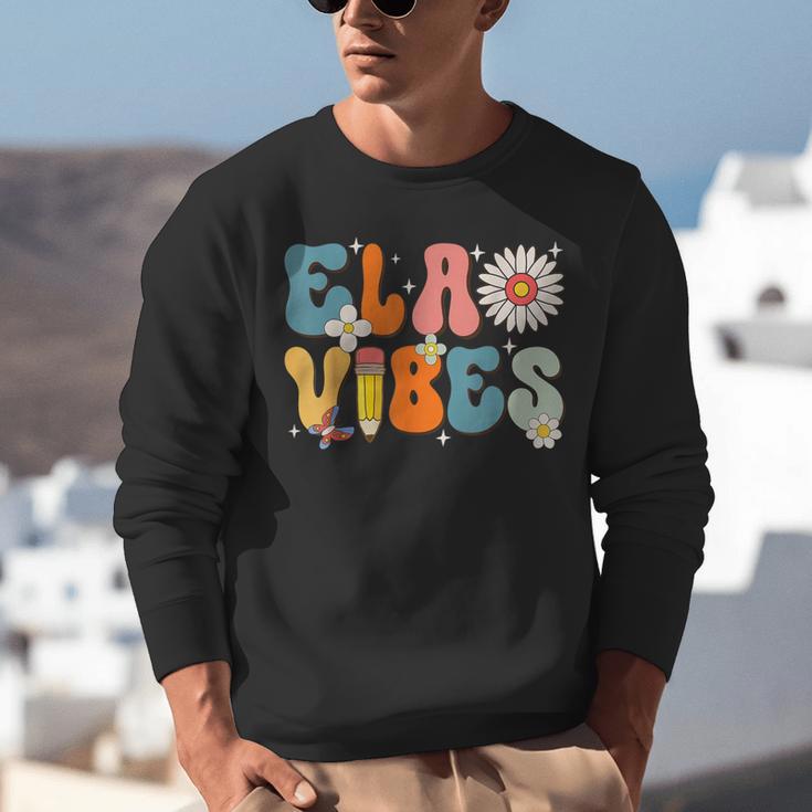 English Teacher Ela Vibes Teacher Kids First Day Of School Unisex Sweatshirt, English Teacher Sweatshirts, funny gift
