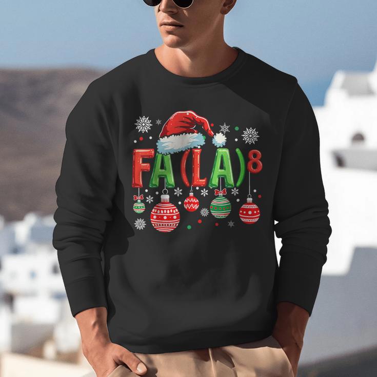 FA LA 8 Christmas Santa FA La Math Teacher Student Unisex Sweatshirt, funny gift